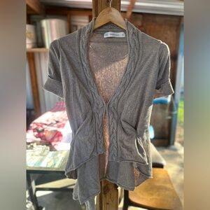 ZaraKnit Brown Cable Knit Sweater